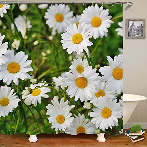 Rideau de douche 180x200cm KnSam en polyester imperméable fleurs