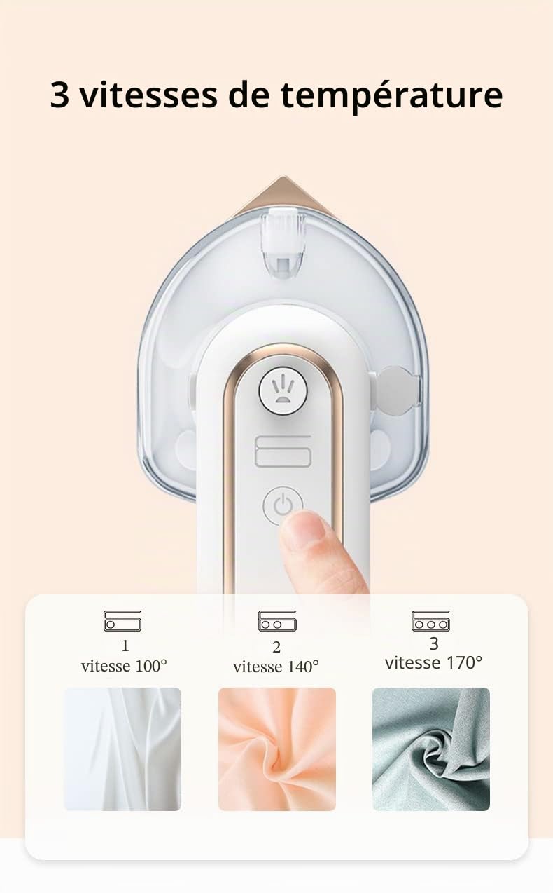 Fers à Vapeur - Fer à Repasser Sans Fil De Voyage Mini Portable Rechargeable USB, Faire De Voyage De Travail À 360 Degrés
