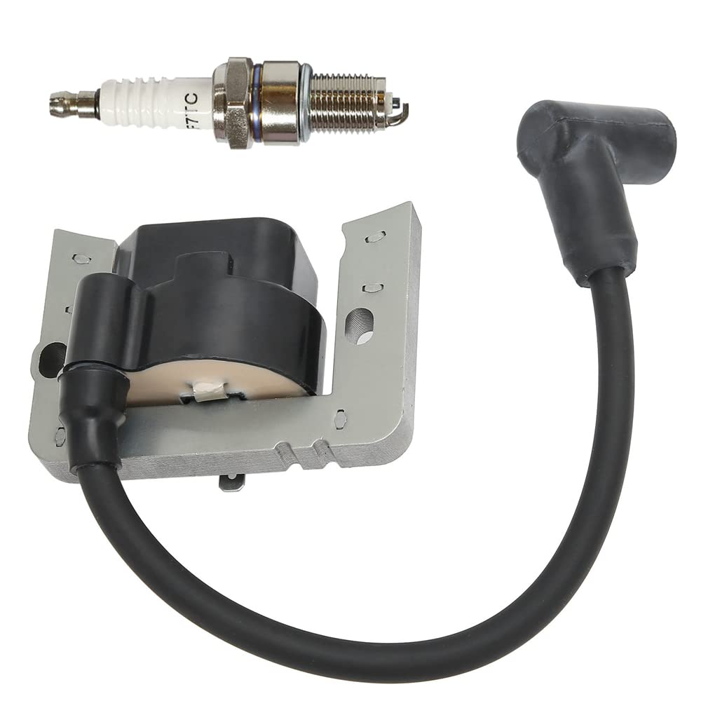 Bobina de Encendido 37137 36344A con bujía F7TC for cortacésped de Gasolina/Gas de Motor te-CU-m = se-h a través de OHV180, OV358EA a través de OV490EA Accesorios de Repuesto para cortacésped
