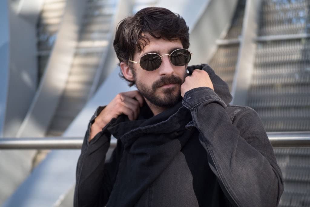 CLANDESTINE - Gafas de Sol Unisex - Modelo Ovo - Lentes de Nylon y Montura de Acero - Talla Única - 144 mm x 51 mm