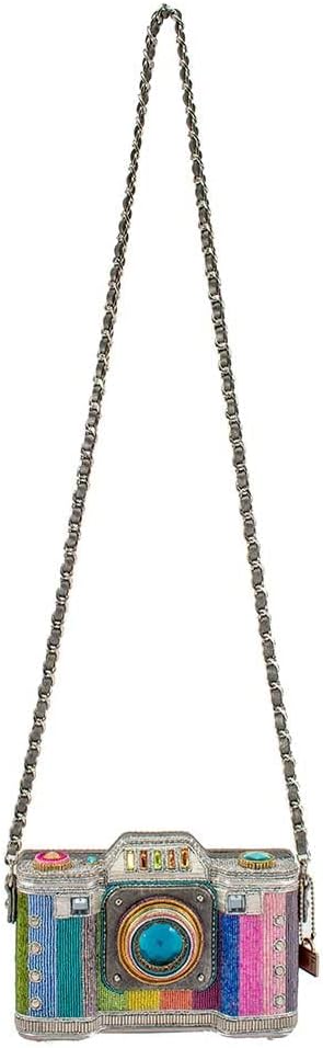 Mary Frances Life in Color Beaded Handbag – Camera-Themed Crossbody with Magnetic Closure for Travel, Weddings, Parties – Multicolor - Image 7