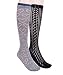 Socks n Socks - Women's 2-pair Cloak Design Turkish Cotton Knee high Socks