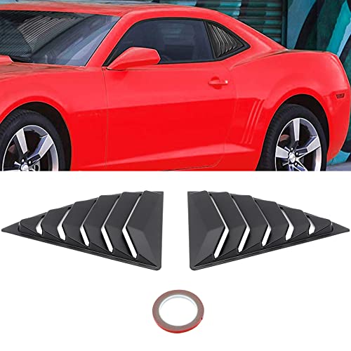 Zspart Rear Window Louvers Pp Fits For 2010-2015 For Chevrolet Camaro,Matte Black Rear Left Driver And Right Passenger Side Window Quarter Louver Cover #TOP13