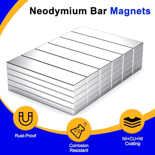 Image of Powerful Neodymium Bar Magnets, 30 Pack Heavy Duty Magnet, 40x10x3 mm