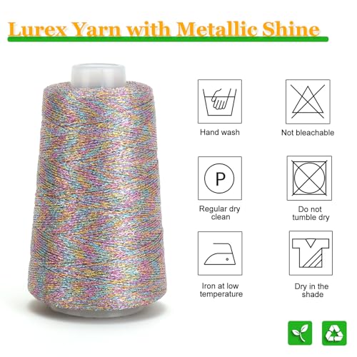 Image of Metallic Crochet Thread, 80g Lurex Yarn for Charms(Neon)