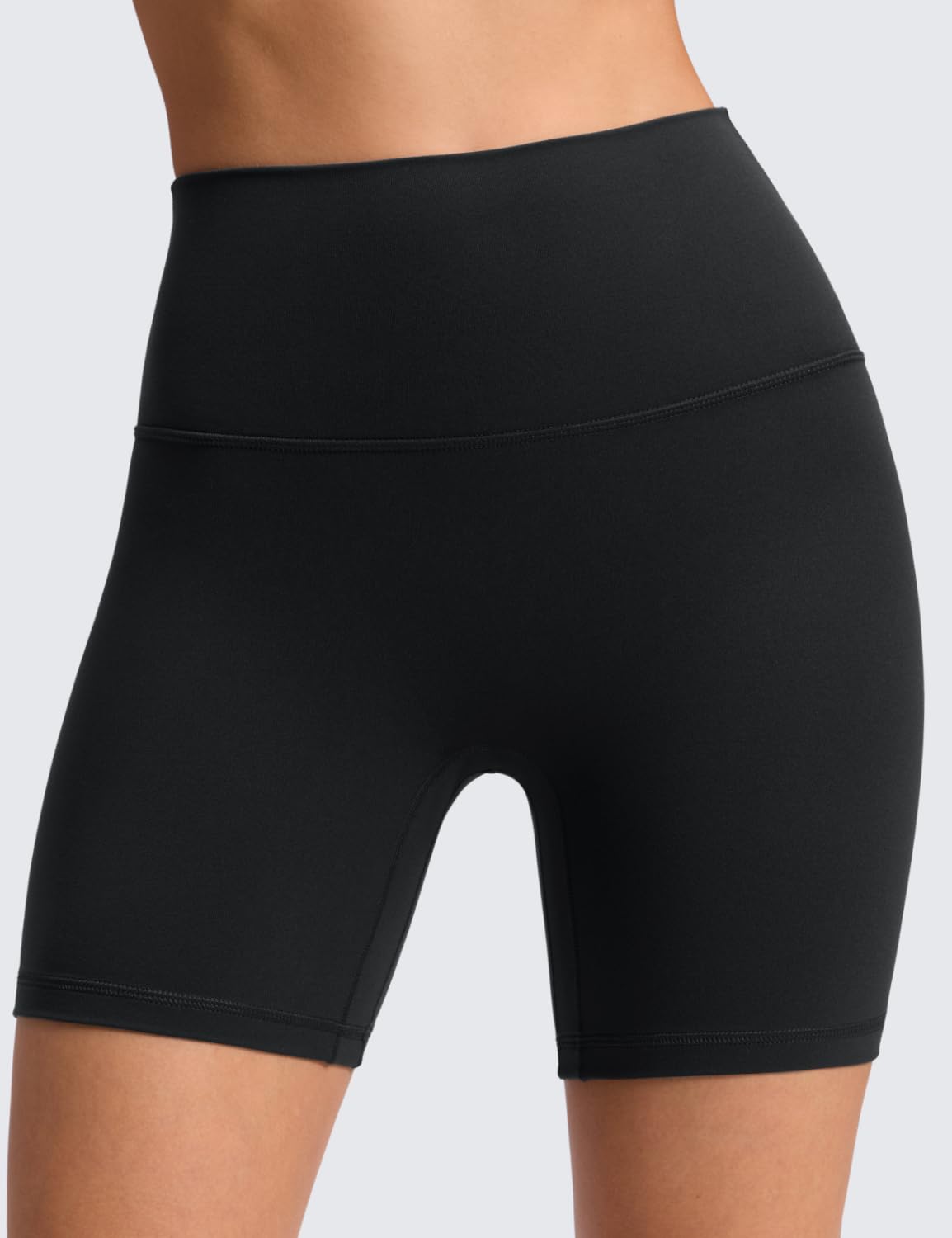 CRZ YOGA Spodenki motocyklowe Butterluxe bez szwów z przodu 15 cm z wysokim stanem do ćwiczeń Pilates sportowe damskie maślane, miękkie