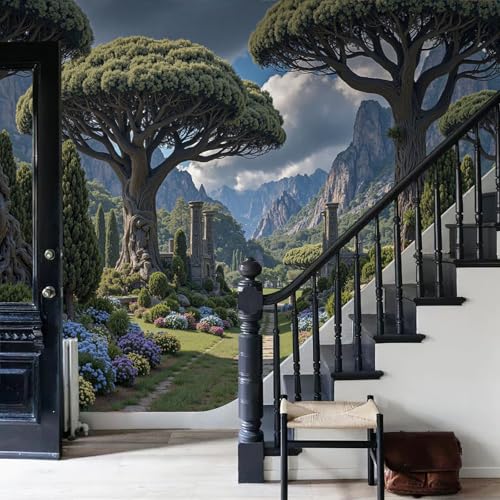 Mural para sala de estar con papel tapiz fotográfico de paisaje 5