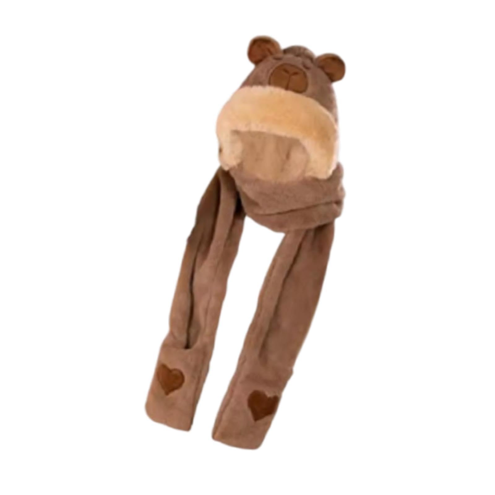 Hoodie Hat Scarf Gloves Set Comfortable Cute Warm Winter Hat for Women Girls Dark Brown | Clothing Shoes & Accessories | Kids Clothing Shoes & Accs | Girls Accessories | Hats