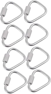 ibasenice 8 Peças Mosquetões De Escalada Resistentes Mini Mosquetão Mosquetão Inoxidável Mosquetão Resistente Clipe Mosquetão Clipe De Mola De Aço Inoxidável Mosquetão Multifuncional Corda