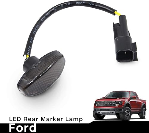 Miniatura 4 de F150 Rapter - Lámparas LED de marcador lateral para Ford F150 SVT Rapter Pick Up - Luces de marcador laterales traseras traseras F-150 con lente
