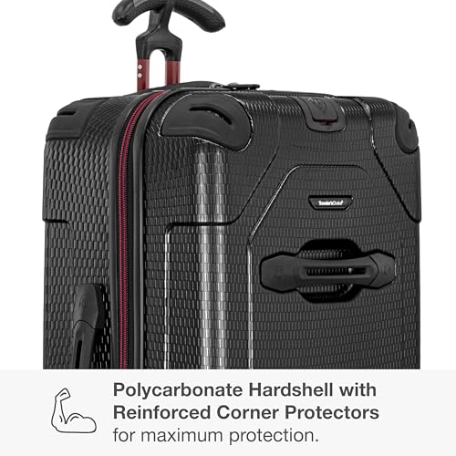 Image of Traveler's Choice Maxporter II Polycarbonate Hardside Trunk with Spinner Wheels, Black, 28-Inch Medium Trunk