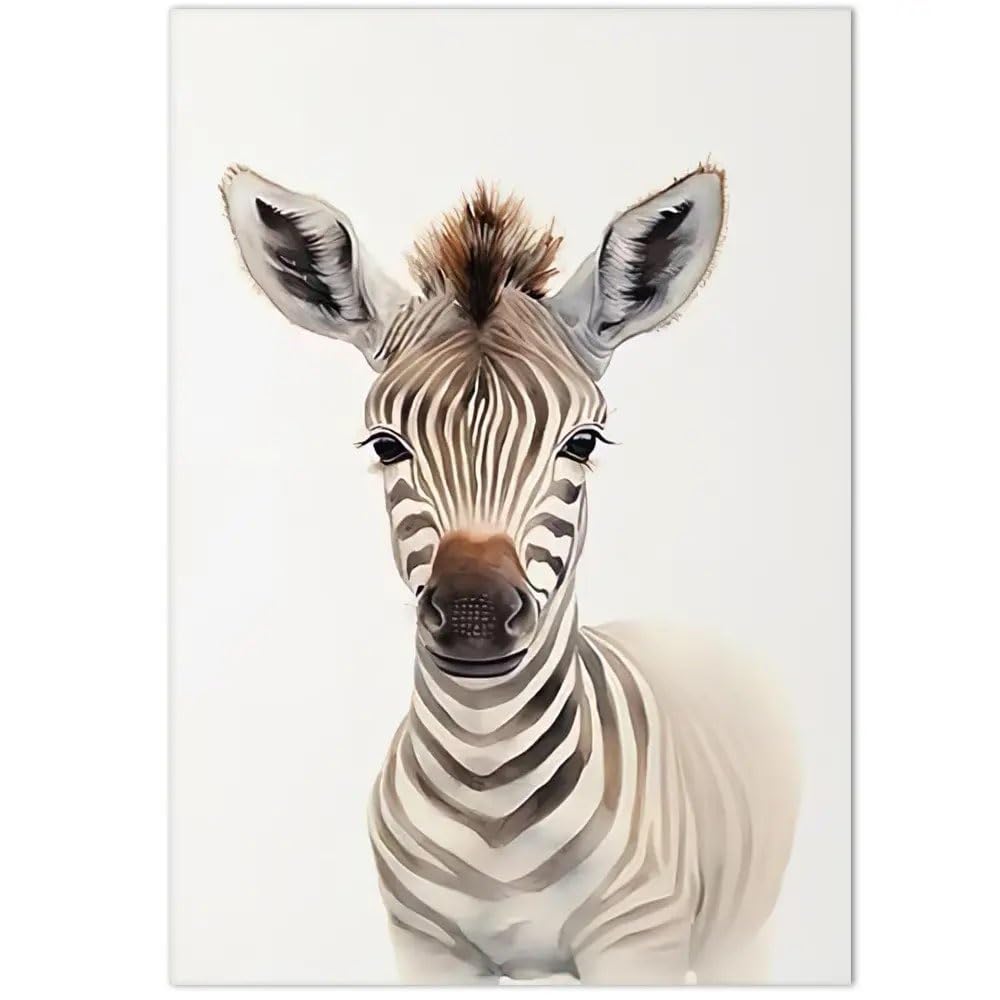 3 Affiche Savane Bebe 30x40cm Poster Animaux Chambre Enfant Éléphant Zebre Girafe Tableau Safari Enfant Beige Toile Murale Chambre Bébé Garcon Fille Cadeau sans Cadre