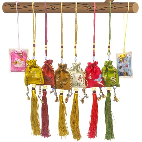 Japanese Lucky Amulet Omamori Charms Shrine Good Luck Charms Hanging Sachet for Health Hanging Blessing Bag for Bag Car Purse