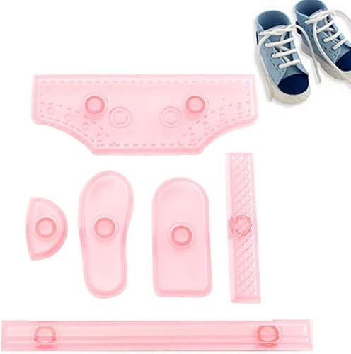 Miniatura 6 de 6 piezas de plástico para decorar la zapatilla de deporte en forma de molde de torta, creativo 3D pastel fondant molde zapato pastel decoración