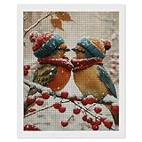 ダイヤモンドアート 雪鳥 5D モザイ