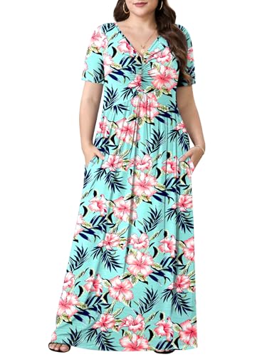 Image of PEVRL Plus Size Summer Maxi Dress for Curvy Women with Pockets 1X-5X