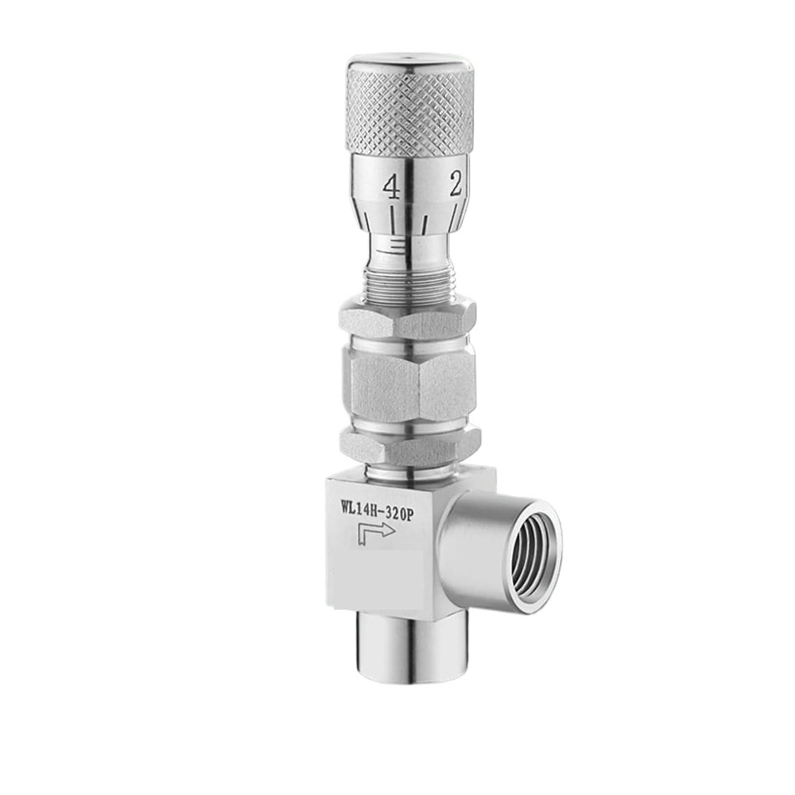 Vanne à aiguille NPT 1/4 régulation micro pour contrôle haute pression stable en inox 304