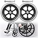 LIGUOYI Front Wheelchair Wheel Replacement, 2 Pcs Solid Rubber Tire, 6