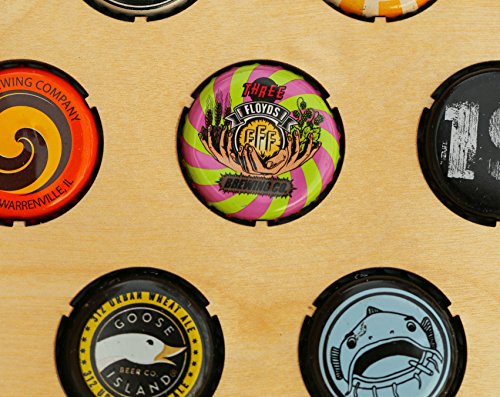 All 50 States Beer Cap Map - Wisconsin Beer Cap Map Wi - Semi-Glossy Maple Wood - Skyline Workshop - Great Father's Day Gift! #TOP3