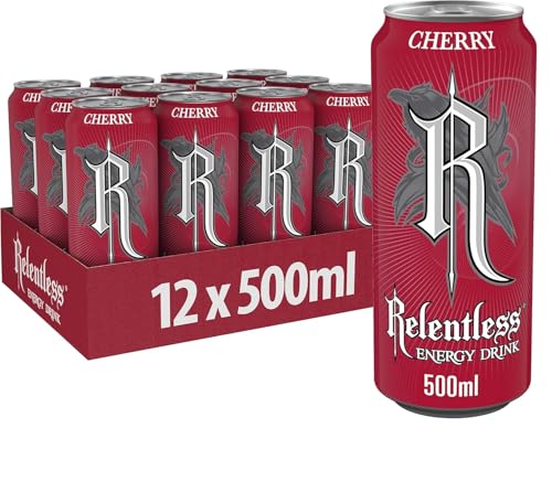 Relentless Cherry Energy Drink 500ml Pack of 12