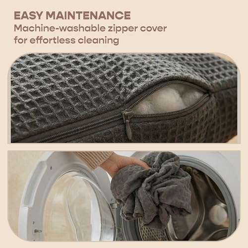 Image of SleepyCat Original Dog Bed | Cozy & Durable Shredded Foam Cushioning | Lightweight & Portable | Scratch, Water & Chew Resistant Fabric | Machine Washable Cover | (Grey, Medium, 36 x 26 inches)