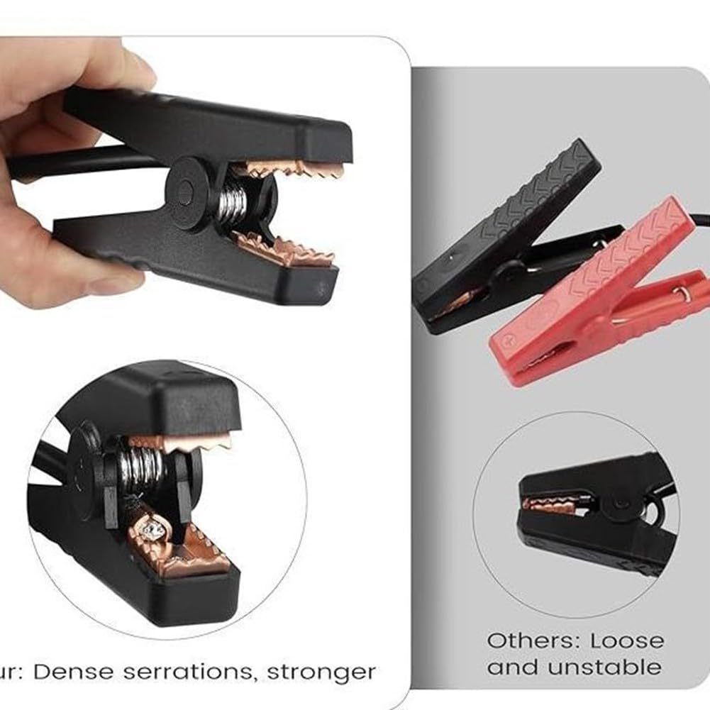 Câble de démarrage de voiture - 1,8 m - Très résistant - Capacité de 30 A - Pour batterie de 18 V - Ajustement universel pour la plupart des véhicules