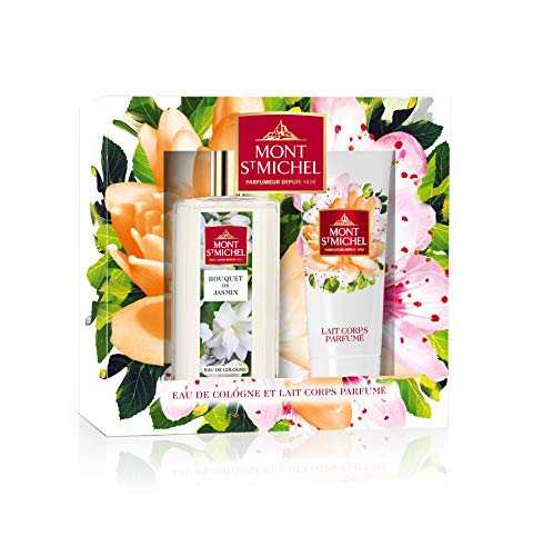 Mont Saint Michel Coffret 2 produits Jasmin - Eau de Cologne flacon 75ml et Lait Corps Parfumé 75ml