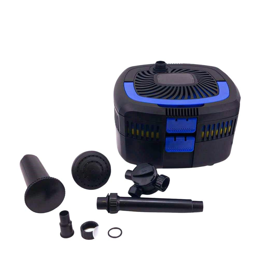 AquaOne Filtr do stawu CUF-5800 I UVC oczyszczacz 11 W I filtr z fontanną 5200 l/h I pompa do stawu, fontanna UVC I urządzenie kombinowane do ogrodu, stawu fontanny