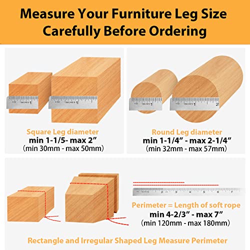 Image of 24-Pcs Extra Large Round Silicone Chair Leg Floor Protectors | Stretchy Furniture Pads & Caps Protect Hardwood Floors from Scratches & Noise and Fit Most Dining Table & Bar Stool Legs