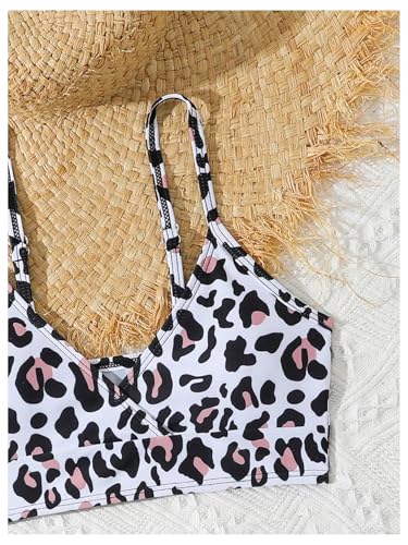 Image of COZYEASE Girls' 3 Piece Set Floral Print Bikini Swimsuit with Drawstring Beach Skirt Cute Ruched Bathing Suit