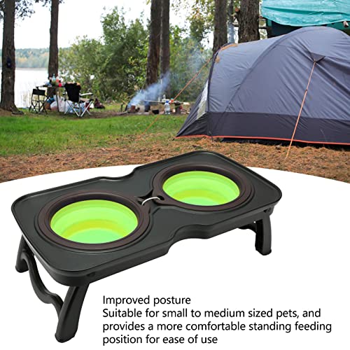 Gamelles surélevées pour chien idéal camping et voyage vert