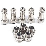 Aviation Connector,10 Set GX12 2/3/4/5/6Pin 12mm Aviation Plug Male + Female Metal Socket Connector - Image 3