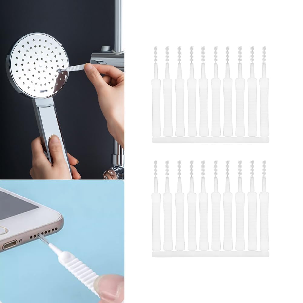 BAERFIT Cleaning Shower Heads and Nozzles with Brushes Shower Hole Cleaning and Anti-Clogging Nozzle Shower Hole Gaps Bathroom Brush Supplies - 10 pcs-image-4