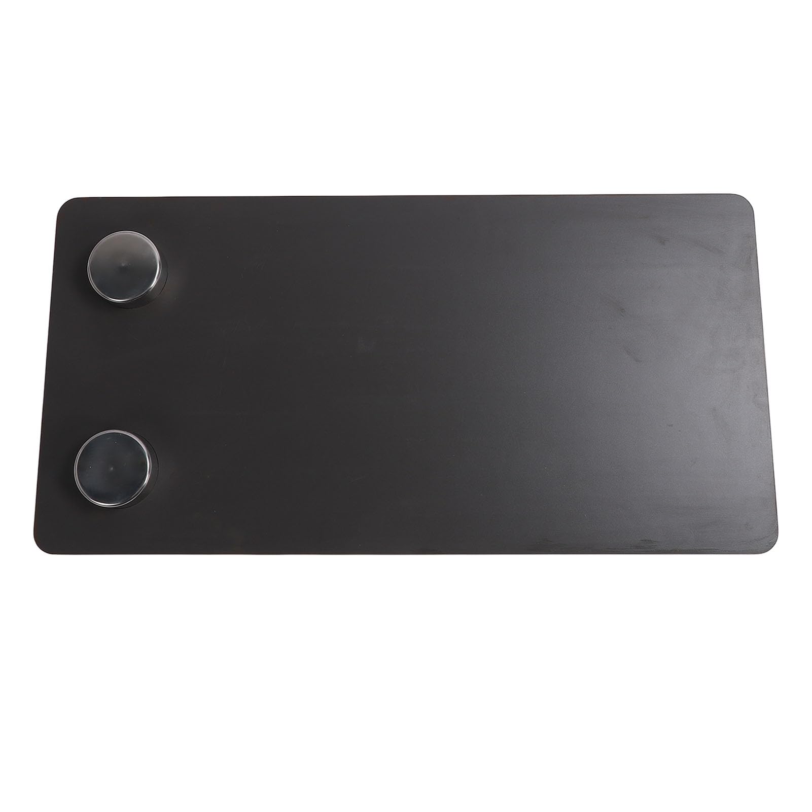 Akozon Plateau de Table pour Camping-Car, Bateau, Grand Plateau en Bois Massif avec Porte-gobelets en Acier Inoxydable, pour Camping-Car, Yacht, Terrasse, Noir, 800 X 400 Mm