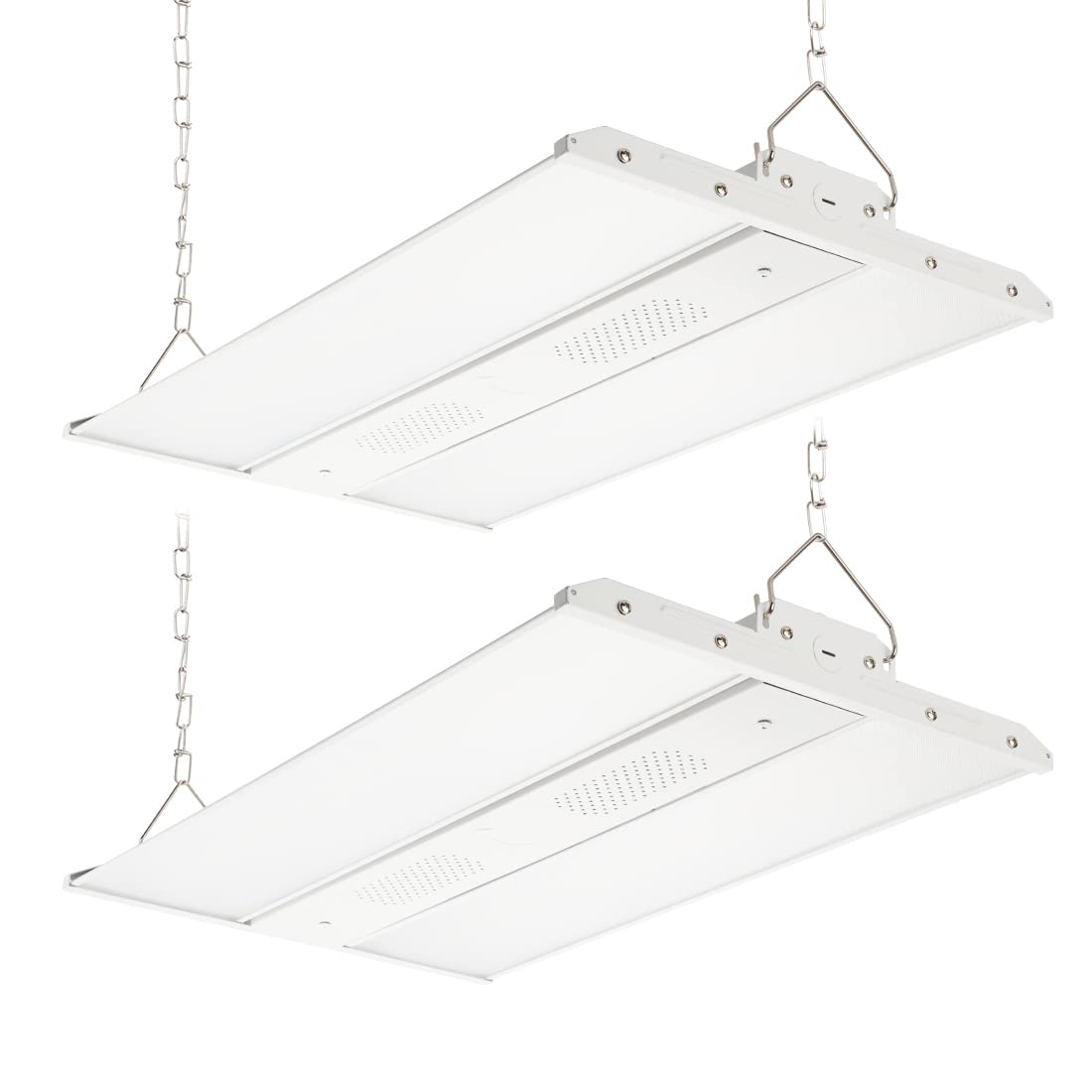 Sponsored Ad - (2 Pack) LED high Bay Shop Light 220W 30800 Lumens 5000K 100-277V Dimmable, Commercial Linear Bay Lights for Warehouse Workshop Supermarket Stadium, Power Tunable 220W/165W/110W, 2FT