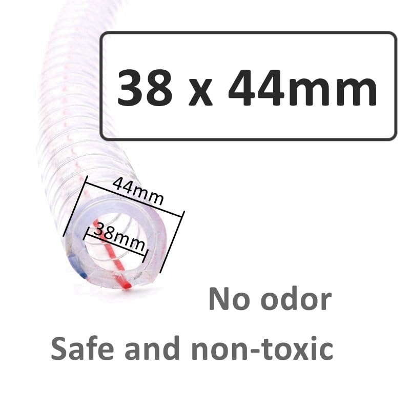 flexiable rubber PVC Plumbing Hose Transparent Soft ID.10mm to 38mm Water Pump Flexible Tube Oil Tube 1 Meter drain elastic (Color : ID38mm Wall 3mm, Size : 1 Meter)
