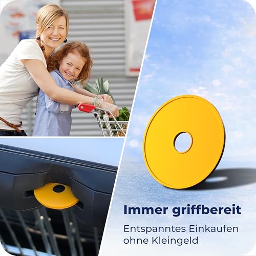 ROBBX® Parkscheibe mit Eiskratzer für Auto und Motorrad | Parkuhr inkl. Reifenprofilmesser und Einkaufswagenchip | Parkscheiben | Parking Disc