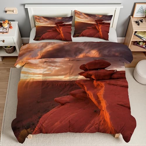 Housse de couette 200x200 parure de lit 3 pièces microfibre zippée