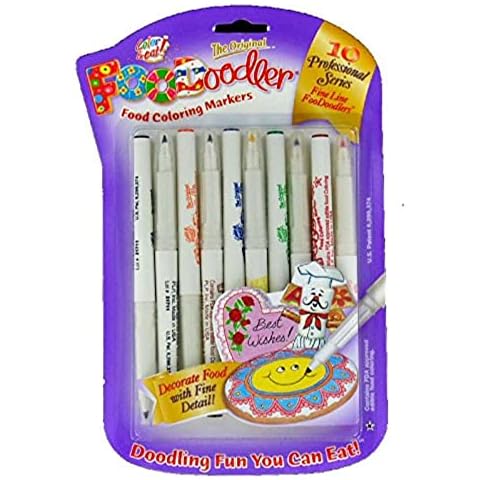 FooDoodler Food Coloring Markers - 10 Colors - Kosher Cover