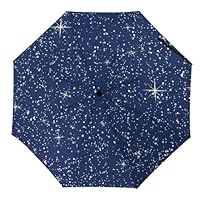 Tilivyx Umbrellas Stars Pattern Automatic Folding Umbrella Uv Sunscreen Umbrellas Portable Umbrella