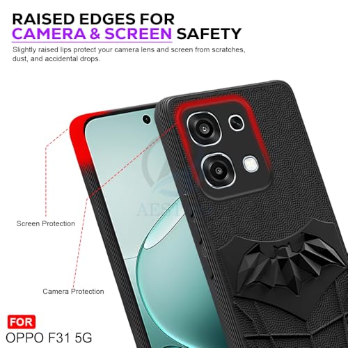 Image of AESTMO Back Cover for Oppo F31 / F33 5G | Stylish | Soft Silicone | Shockproof | Camera Lens Protection Back Cover for Oppo F31 / F33 5G (Black)