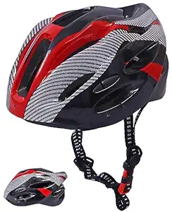 Spanker Dura Shell Adults Bike Bicycle Helmet with Visor, Road Cycling Helmets Men Women Adjustable Size, SSTP Multicolor (D-Lite)