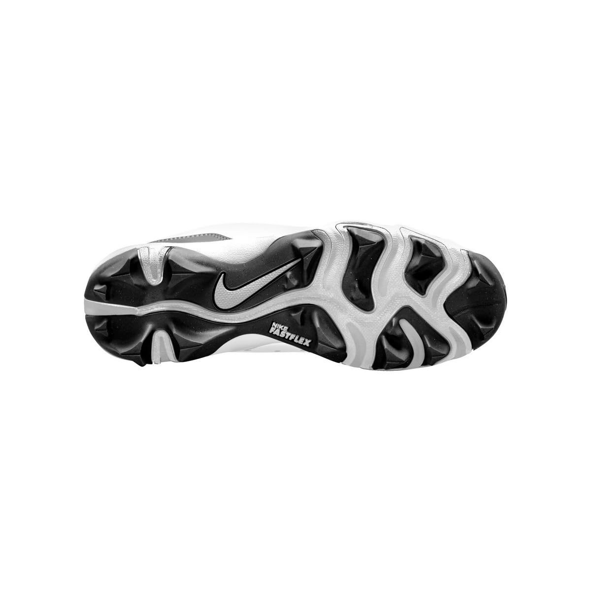 Nike Alpha Huarache 4 Keystone Boy's Rubber Molded Baseball Cleats SZ 6 White | Black | Black