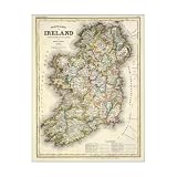 1844 Map of Ireland 18×24 Poster
