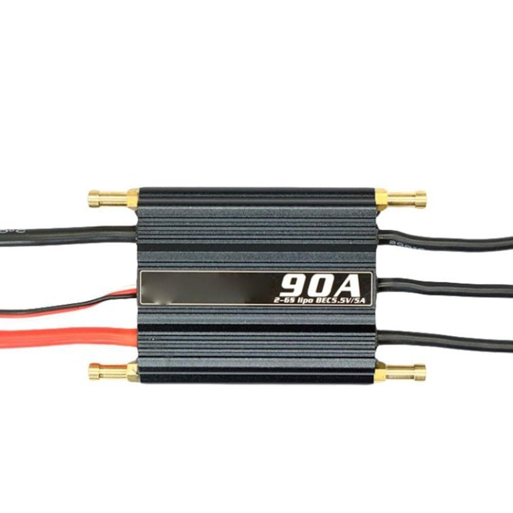 Bezszczotkowy regulator ESC do modeli statków RC 2-6S LiPo z 5,5 V/5 A BEC, wodoszczelny, regulowany, zabezpieczenie przed przegrzaniem