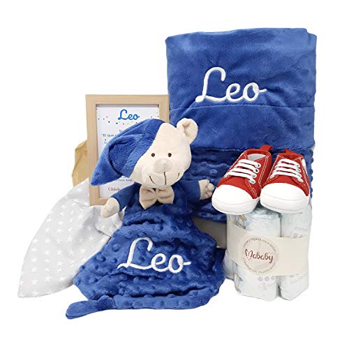 MabyBox My Jeans | Canastilla Bebé Personalizada | Cesta Regalo Recién Nacido | Set Bebe Recién Nacido Personalizado… (Bebé Niño)