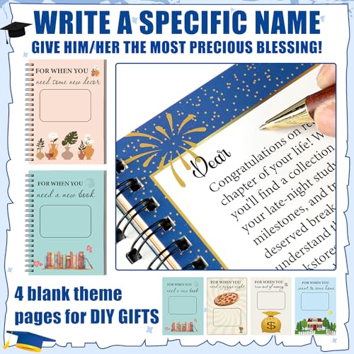 Zhanmai Open When Envelope for College Student Going Away to College Gift 2026 University Gift Card Book Care Package for High School Student Cash Card Holder for Daughter Son(Blue Congrats Grad) by Zhanmai - Used condition - Image 3