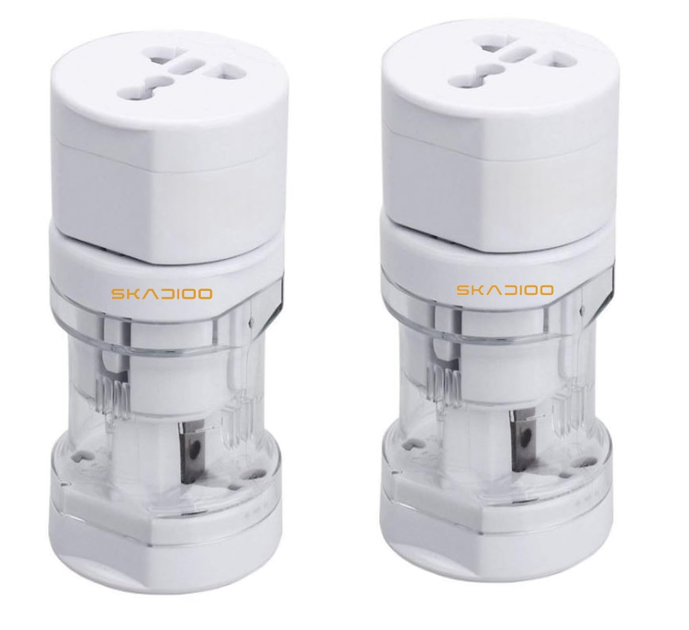 SKADIOO Universal Charger Adapter 240V | 2 Years Warranty | Universal Travel Adapter All in One, International Travel Adapter for 150+ Countries (Set of 2, White)-image-35