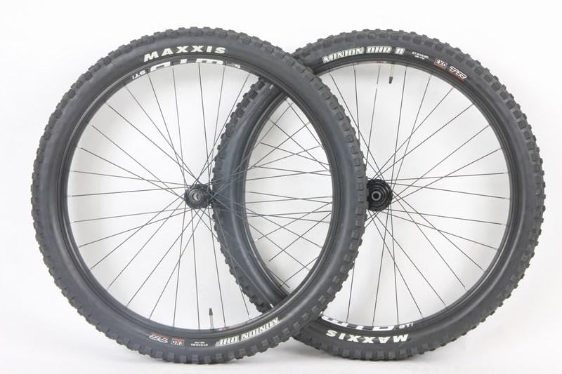 27.5 Inch WTB St i30 Shim Micro Spline Disc Hubs Thru Axle Boost Wheel Set 148mm x 110mm Minion DHR DHF ll 27.5 x 2.80 Tire and Tube Package