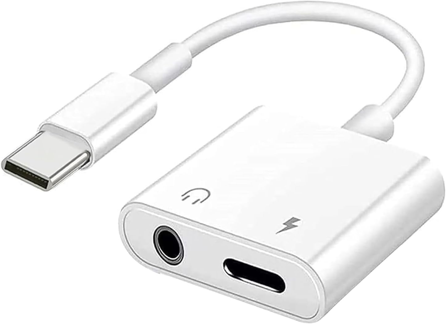 USB C to 3.5mm Headphone and Charger Adapter,2 in 1 USB C to Aux Jack Dongle Cable Cord with PD Fast Charging for iPhone 15 Pro MAX Plus,Samsung Galaxy S22 S23 S24 Ultra,Note 20